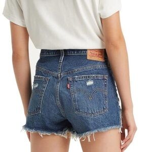 Levi's 501 Dark Wash Denim Shorts